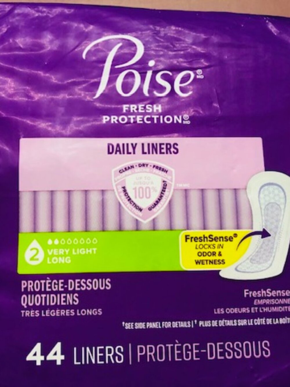4- Poise Daily Liners Long _ 2 Drop